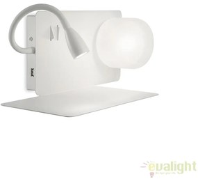 Aplica LED moderna cu reader LED cu port USB BOOK-1 AP2 174792