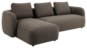 Colțar gri/maro cu tapițerie din stofă bouclé (colț stânga) Imola – Bonami Selection