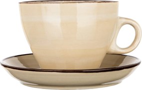 Ceașcă cu farfurioară Banquet PALAS, 290 ml,  crem