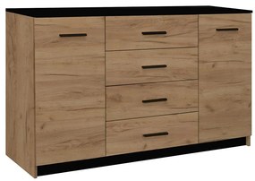 Comodă TAYLER stejar craft/negru