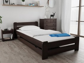Pat Laura 80x200, nuc Saltele: Cu saltele Coco Maxi 23 cm, Lamele de pat: Fără lamele