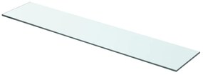 vidaXL Raft din sticlă transparentă, 70 x 15 cm