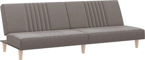vidaXL Canapea extensibilă, gri taupe, material textil