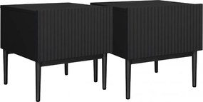 Set noptiera Nicole 46 cm - picioare negre / negre