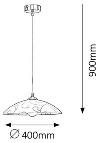 Rabalux 3856 - Lustra HARMONY LUX 1xE27/60W/230V