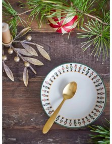 Farfurie crem pentru desert din gresie ø 16 cm cu model de Crăciun Jolly – Bloomingville