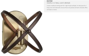 Aplica de perete vintage design traditional Hoopla bronz 8241BZ SRT
