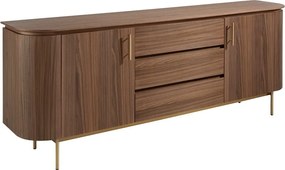 Comoda moderna design LUX Wood and Gold