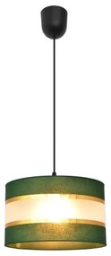 Lustră pe cablu HELEN 1xE27/15W/230V d. 25 cm verde/auriu