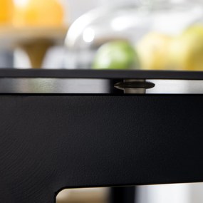 Outsunny Masă de Grădină cu Blat din Sticlă Temperată 150x90 cm pentru 6 Persoane, Masă de Luat Prânzul din Aluminiu pentru Exterior, Patio, Terasă, Balcon, Negru | Aosom Romania