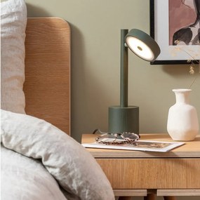 Lampa de masa LED din lemn de frasin verde Okinawa