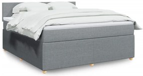 vidaXL Pat continental, gri deschis, 180x200 cm, material textil