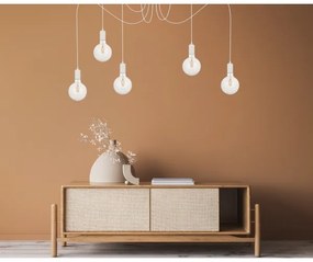 Lustră pe cablu MIROS 5xE27/60W/230V albă