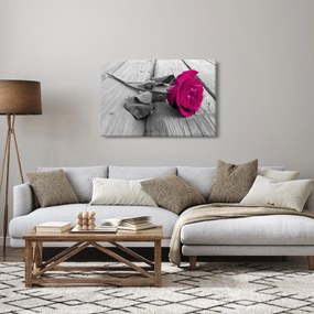 Tablou - Trandafir roz (90x60 cm)