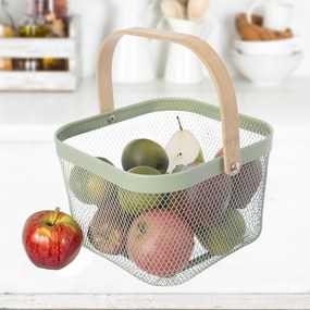 Coș de depozitare din sârmă din metal 24,5x24,5x30 cm Greenish – Orion