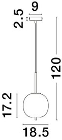 Pendul design modern LATO auriu, opal