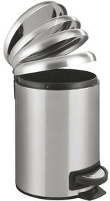 Wenko Coș de gunoi cu pedală Leman 3 l, inox, 3 l