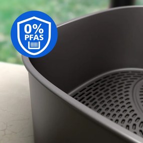 Friteuza verticala dubla cu aer cald Philips Dual Stack 4000 NA460/00, 2750 W, 10 l, 13 programe, 40-220°C, Sincronizare, Acoperire ceramică fara PFAS, Fereastra, Negru