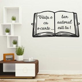 Sticker perete Viata e ca o carte
