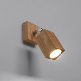 Spot de perete KEKE 1xGU10/40W/230V stejar Sollux SL.1035