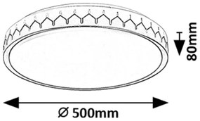 Plafonieră LED dimabilă Rabalux 71304 MALIN LED/48W/230V 3000-6500K + telecomandă