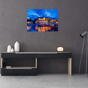 Tablou pe sticlă - Orașul de noapte Hoi An, Vietnam (70x50 cm)
