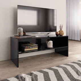 Comoda TV, negru foarte lucios, 100 x 40 x 40 cm, PAL 1, negru foarte lucios