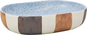 vidaXL Lavoar de blat, multicolor, 59x40x14 cm, ceramică, oval