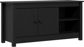 vidaXL Comodă TV, negru, 103x36,5x52 cm, lemn masiv de pin