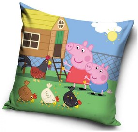Purcelușa Peppa Feed husa pentru pernă din catifea 40x40 cm