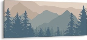 Tablou - Munții Turcoaz N⁰2 (120x50 cm)