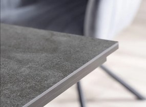 Masa extensibila Salvadore Ceramic gri ANTHRACITE/negru mat L160-240 cm