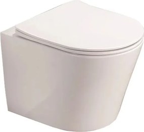 Set vas WC suspendat Fluminia Clementina si capac softclose alb