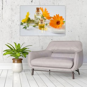 Tablou cu flori portocalii (90x60 cm)