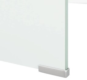 Stand TV Suport monitor, sticla, alb, 120x30x13 cm 1, Alb, 120 x 30 x 13 cm