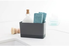 Organizator pentru chiuveta Brabantia SinkSide 1000209, Antiderapant, Silicon, Gri inchis