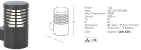 Aplica LED iluminat exterior modern IP65 Jarvis