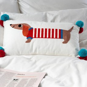 Pernă pentru copii din amestec de bumbac 50x33 cm Sausage Dog – Rex London