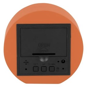 Karlsson 5981OR ceas LED de design cu alarmă portocaliu, diametru 9 cm