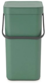 Cos colectare selectiva a deseurilorBrabantia Sort&Go 1003234, 12 L, Maner, Montabil pe perete, Verde inchis