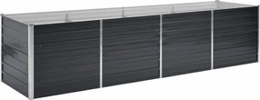 vidaXL Strat înălțat de grădină antracit 320x80x77 cm oțel galvanizat