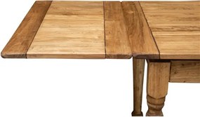 Masa extensibila, L140(240) 80 H80 cm, natur antichizat, lemn masiv