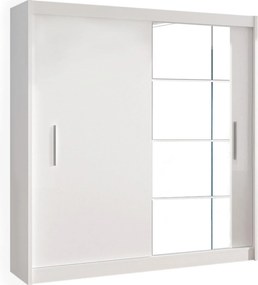 Dulap LOW, alb, DTD laminat, cu 2 usi, 180x61x215 cm