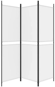 Paravan de camera cu 3 panouri, alb, 150x180 cm, textil Alb, 150 x 180 cm, 1