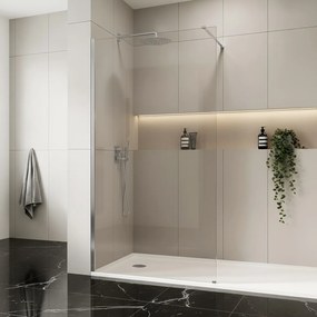 Paravan de dus Rea Flexi Transparent / Chrome 90
