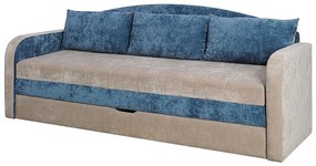 Expedo Canapea extensibilă SPARTAN, 86x208x75, Stejar santana/albastru (ibiza03/ibiza16)