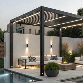 Aplică de exterior Zuma Line SJ20210-2W HARMONIA 2xGU10/35W/230V IP44 negru