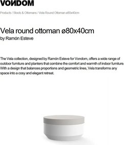 Taburete de exterior / interior design modern premium VELA OTTOMAN 80cm