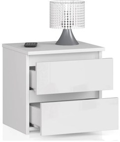 Noptieră CLeania CL2 (alb lucios). 1068576
