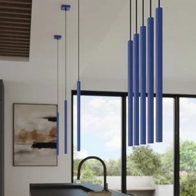 Sollux SL.2125 - Lustră suspendată pe cablu PASTELO 1xG9/8W/230V albastră